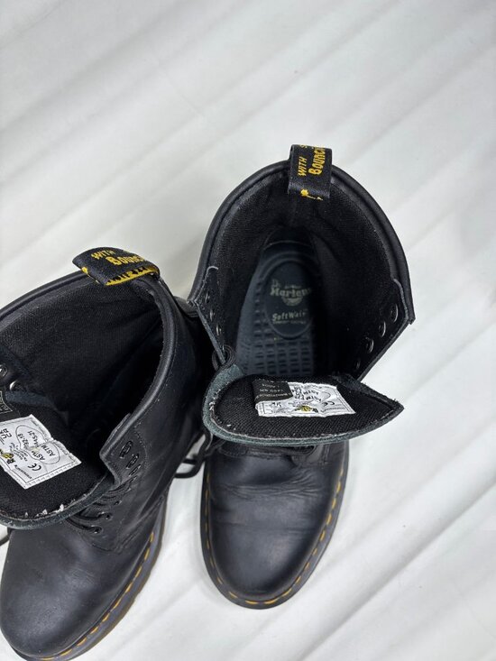 Dr Martens 1460 SR Slip Resistant Black Leather Work Boots Box US Men 9 Women 10